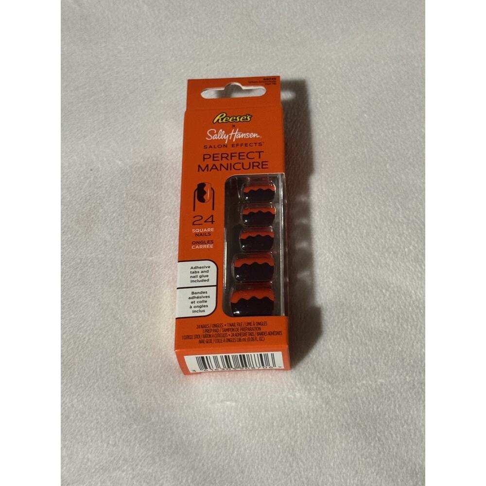 Sally Hansen X Reese’s Press On Nails Perfect Manicure Square 24ct Chocolate PB